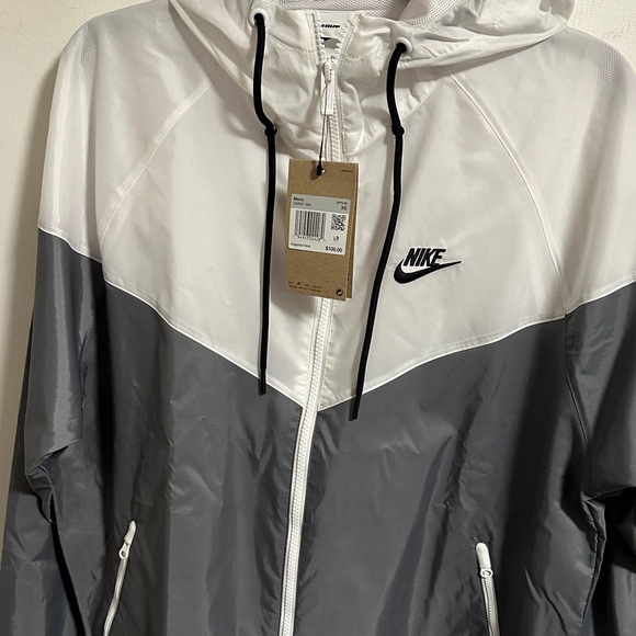 Nike White and Gray Colorblock Jacket - Picture 1 of 5